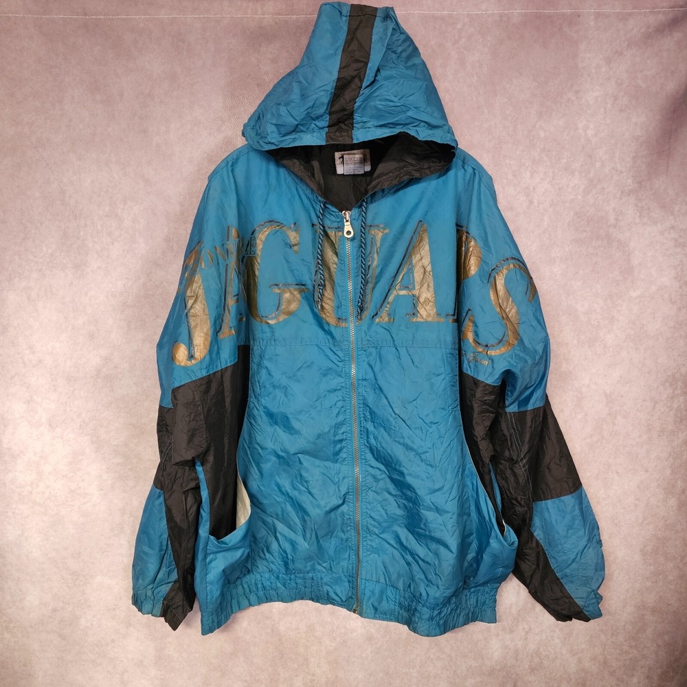 Rare Vintage 1994 The Game Jacksonville Jaguars Windbreaker Spell Out Jacket XL